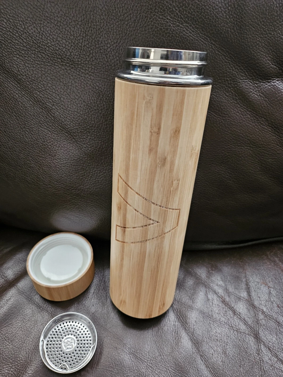 RARE Accenture Tumbler Infuser Bamboo Thermos 16oz Stainless Steel - NEW
Opens in a new window or ta