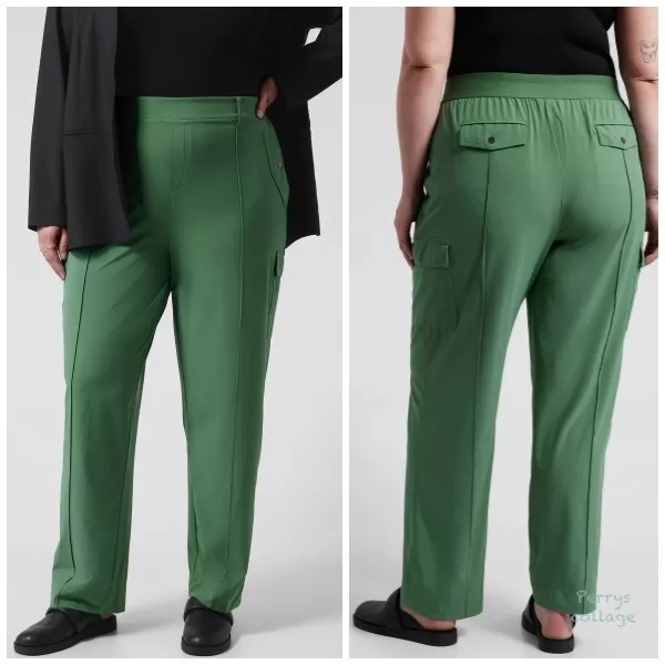 Athleta 20 (2X) Vienna Cargo Pant Vineyard Green Pants, Lightweight City  Pants