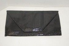 Black Crocodile Print Clutch Purse