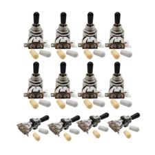 FLEOR 12x 3 Way Toggle Switch Pickup Selector Tip Knob Cap for TL/ST Guitar Bass