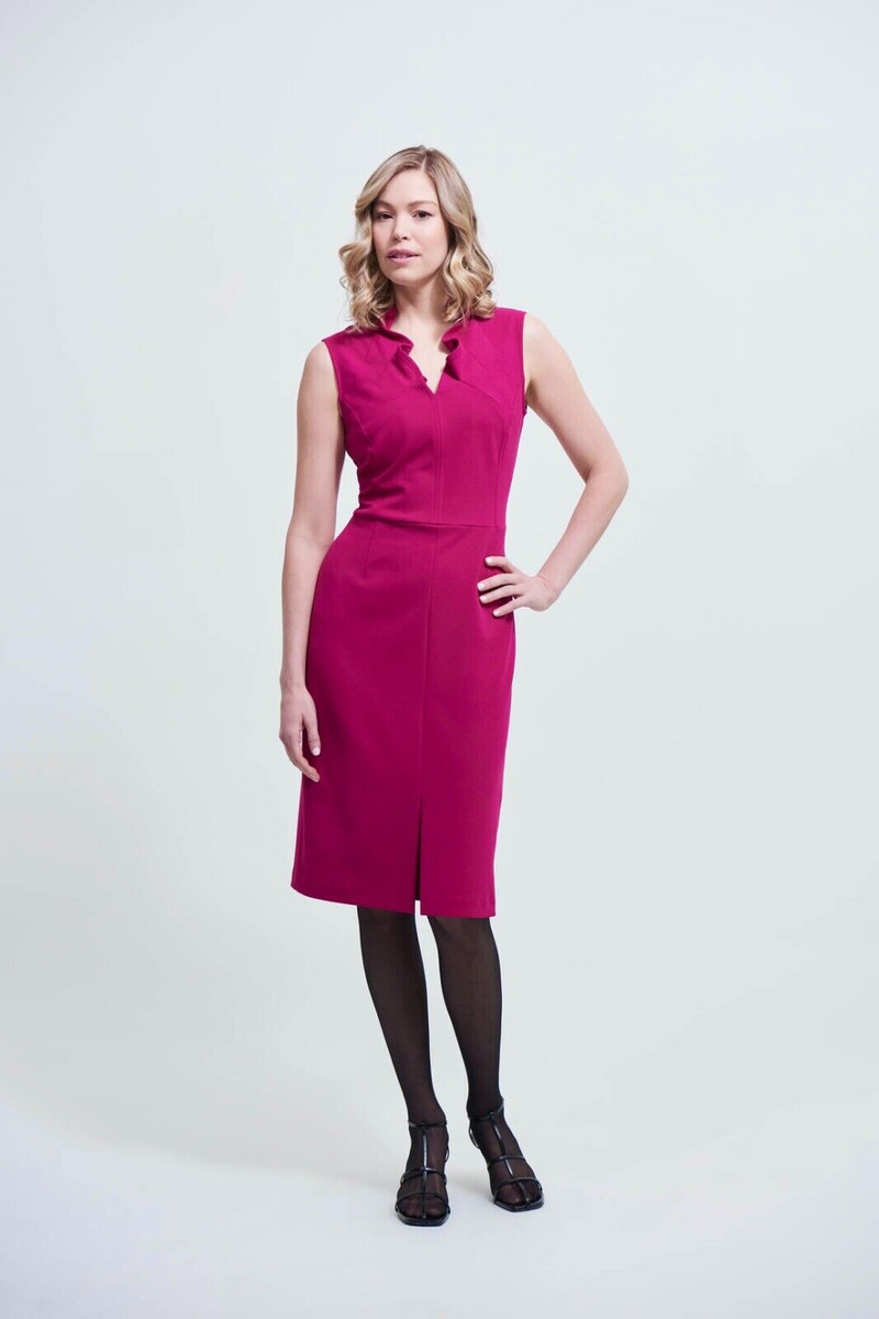李 Joseph Ribkoff 213365 Size UK12 Dahlia Sleeveless Crepe Dress