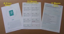 SFBB 4 Weekly Review Diary Refill 66 Pages Single Side Printed in Colour 1 Year
