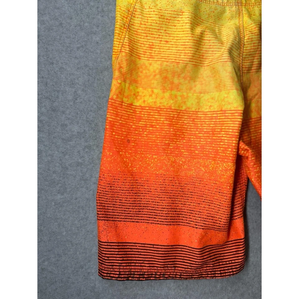 Hurley Board Shorts Boys 10 Gradient Orange Yellow Drawstring Waist Surf Beach - Image 4 of 4