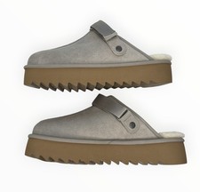 Ugg Australia Womens Lanah Clog Platform Slipper Shoe Size 11 Gray S/N 1166734
