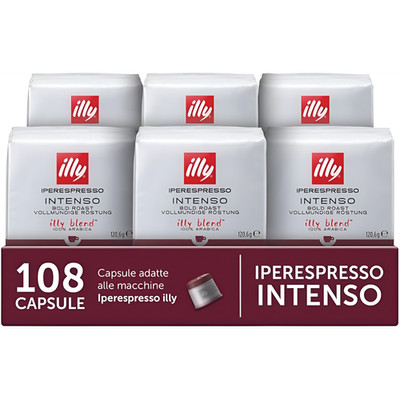 NEU illy IperEspresso Kapseln Intenso Dark Roast 108 Stück Arabica