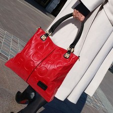 Aidrani women's handbag cowhide large capacity printed with letter patterns