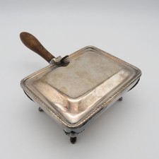 Antique Table Sweeper Crumb Catcher Silent Butler 90 Silver Overlay Circa 1930