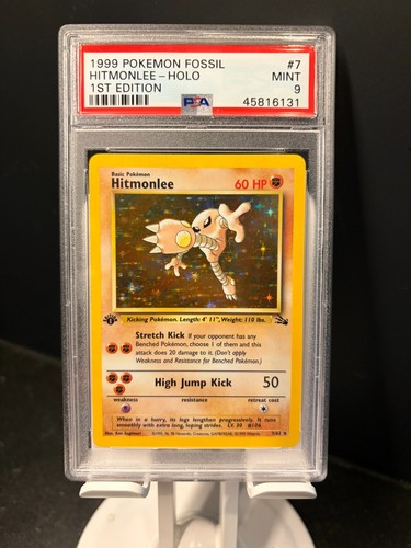 Hitmonlee (1st Edition) graded PSA 9 for sale on eBay