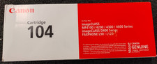 Canon 0263B001 Genuine Toner Cartridge Canon 104 Black - New , P2