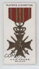 1927 Player s War Decorations and Medals Tobacco The War Cross Belgium #42 u6m