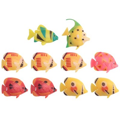 10X Schwimmende Kuenstlich  Fisch Ornament Dekoration fuer Aquarium Fis1437