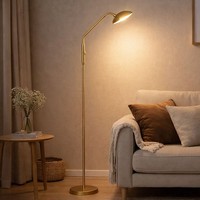 Stehlampe Stehleuchte Beistellleuchte Touchdimmer Messingfarben Led Cct H 135 Cm