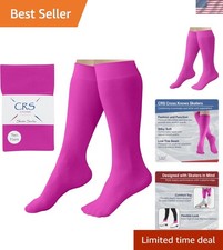 Figure Skating Socks. 2 Pair Knee High Tights. Footed Ice Skate Dance Socks ...