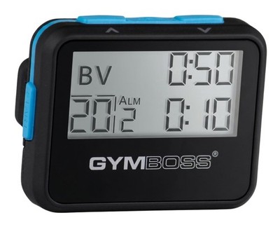 Gymboss Interval 2.25 x 1.75 x 0.5 inches (55mm X 44mm X 14mm), Black / Blue