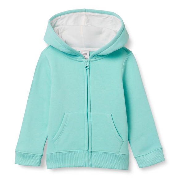 Fleece-Kapuzenpullover MäDchen 4 Jahre Aquablau Amazon Essentials ReißVerschluss-image