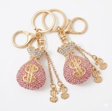 Gift Crystal Rhinestone Bag Keychain 2pcs Bag / Purse Charm / Backpack Key Ch