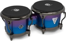 Latin Percussion Tony Succar Signature Bongos - Rainbow with Black Nickel-plated