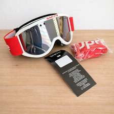 Supreme x Smith White Snow Goggles Ski Snowboard Mask Box Logo NWT