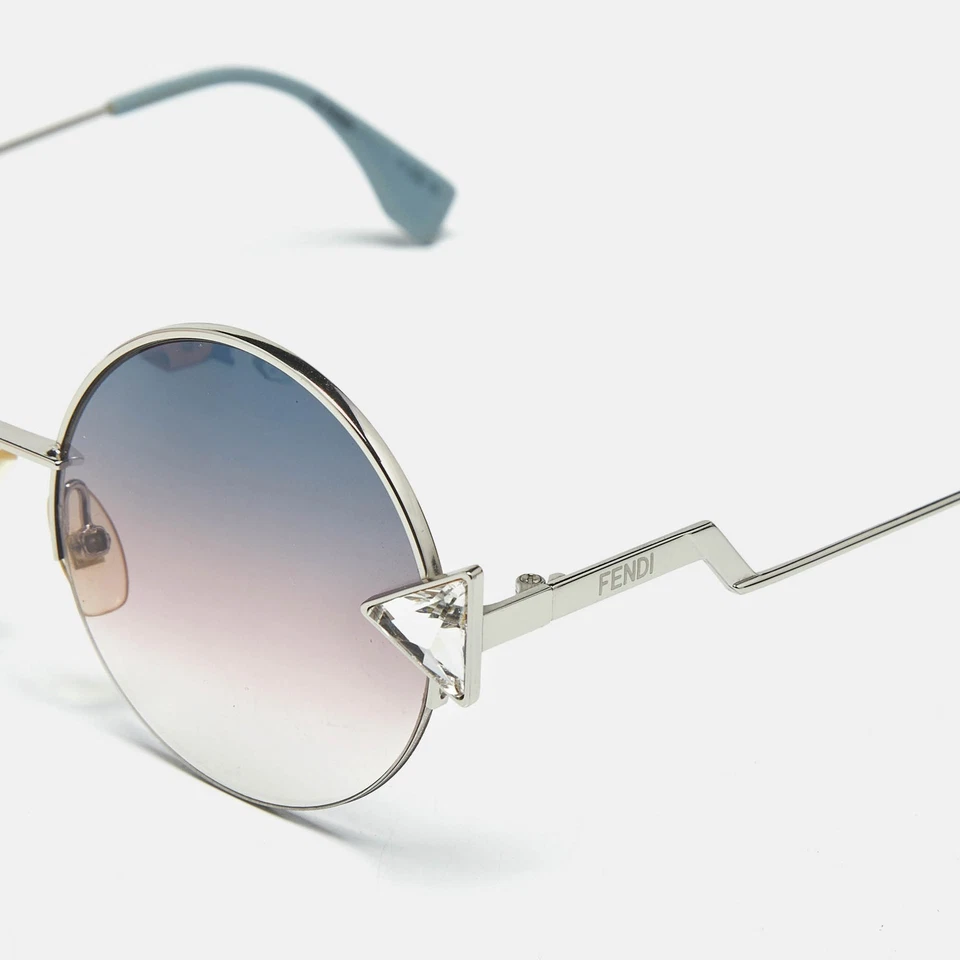 Gafas de sol redondas Fendi azul/rosa degradado FF024 Foto 2 de 4