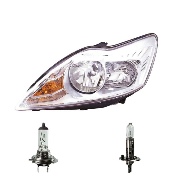 Scheinwerfer Links H7/H1 Chrom FüR Ford Focus II Da_ HCP DP FFS Inklusive Lampen-image