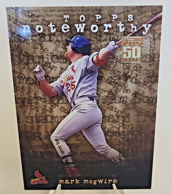 2001 Topps Noteworthy Mark McGwire #TN1 Insert Cardinals - Pack Fresh!