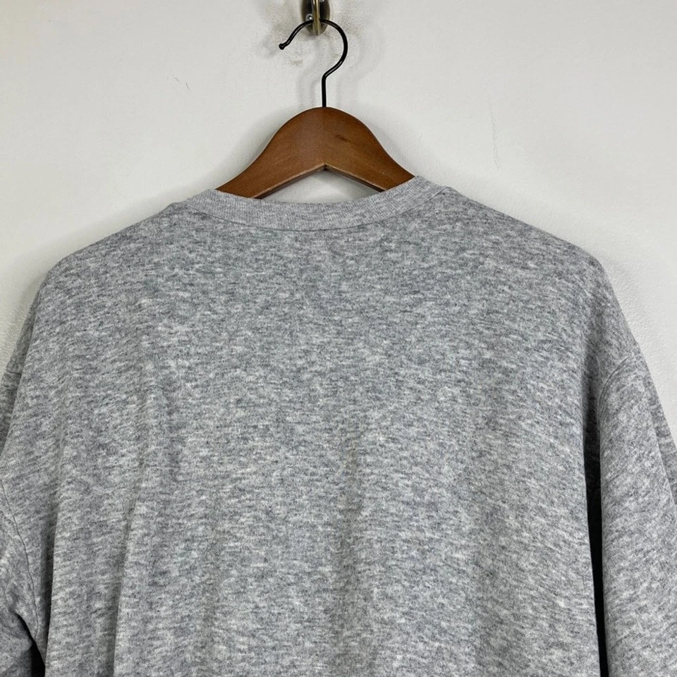 Vintage Nightgown Womens Medium Large Gray Fleece Kitten Cat Cozy Sweatshirt - Изображение 4 из 4