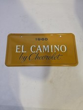 Vintage 1960 El Camino By Chevrolet Showroom Plate Very Rare Vintage 1960 El Camino By Chevrolet Showroom Plate Very Rare