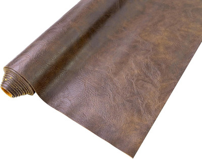 1 Yards 54'' X 36'' Dark Brown Faux Leather Fabric Distressed Crazy Horse Soft Fak
