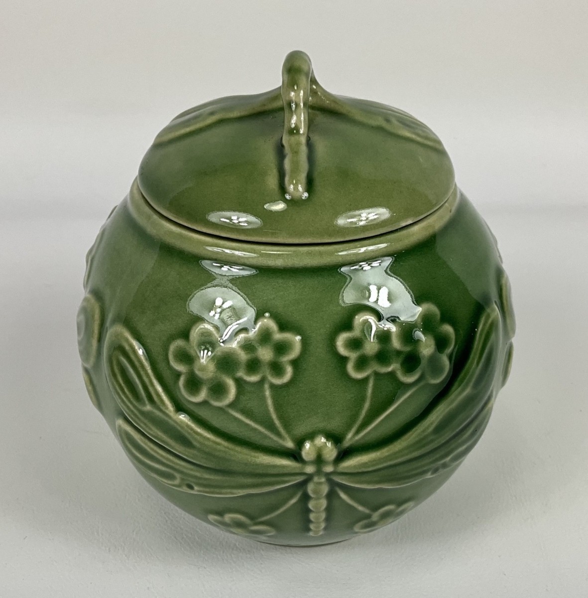 ブラント　BRUNT BONBONERO ボンボネロ　手榴弾　グリーン 緑 Bordallo Pinheiro Dragonfly Bowl/Sugar MADE IN PORTUGAL Green AS