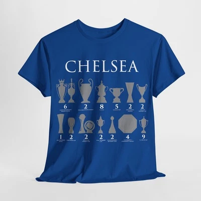 Chelsea Trophies Unisex Heavy Cotton T-Shirt - Royal Blue