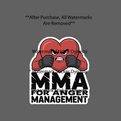 MMA For Anger Management Sticker Waterproof Decal Sports Game Workout ...