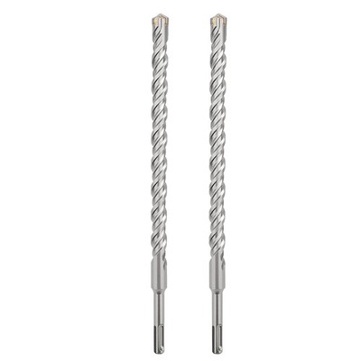 2 Pack 1/2 in x 10.2 in (12 x 260mm) SDS Plus Rotary Hammer Drill Bit, Masonry D