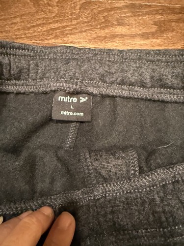 NWT Mitre Charcoal Gray Mens L Stretch Drawstring Athletic Jogger Sweatpants - Picture 4 of 8