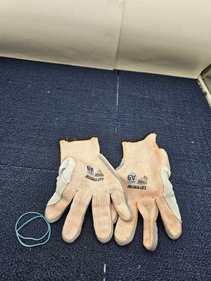 (6 PAIRS) Magid Cutmaster H550LEA HPPE Split Cowhide Leather Palm Work Gloves