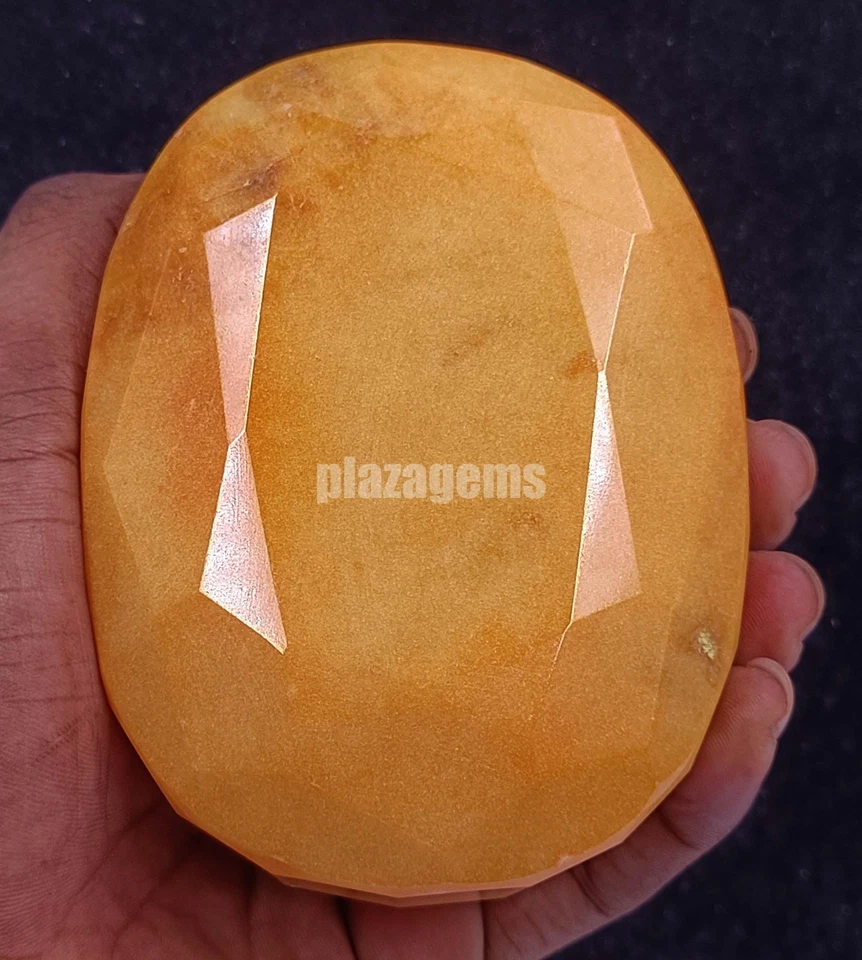 Piedra preciosa de corte ovalado con certificación EGL de berilo amarillo natural de 3100 quilates 102x40 mm Brasil 5AOD Foto 2 de 4