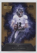 2022 Wild Card MATTE Rookie Heat Gold - Blue Flames 23/75 Carson Strong RC 12ty. rookie card picture