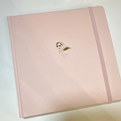 Archer & Olive Pink Hardcover 8x8  Dot Grid Journal Notebook w/ Ribbon Bookmark