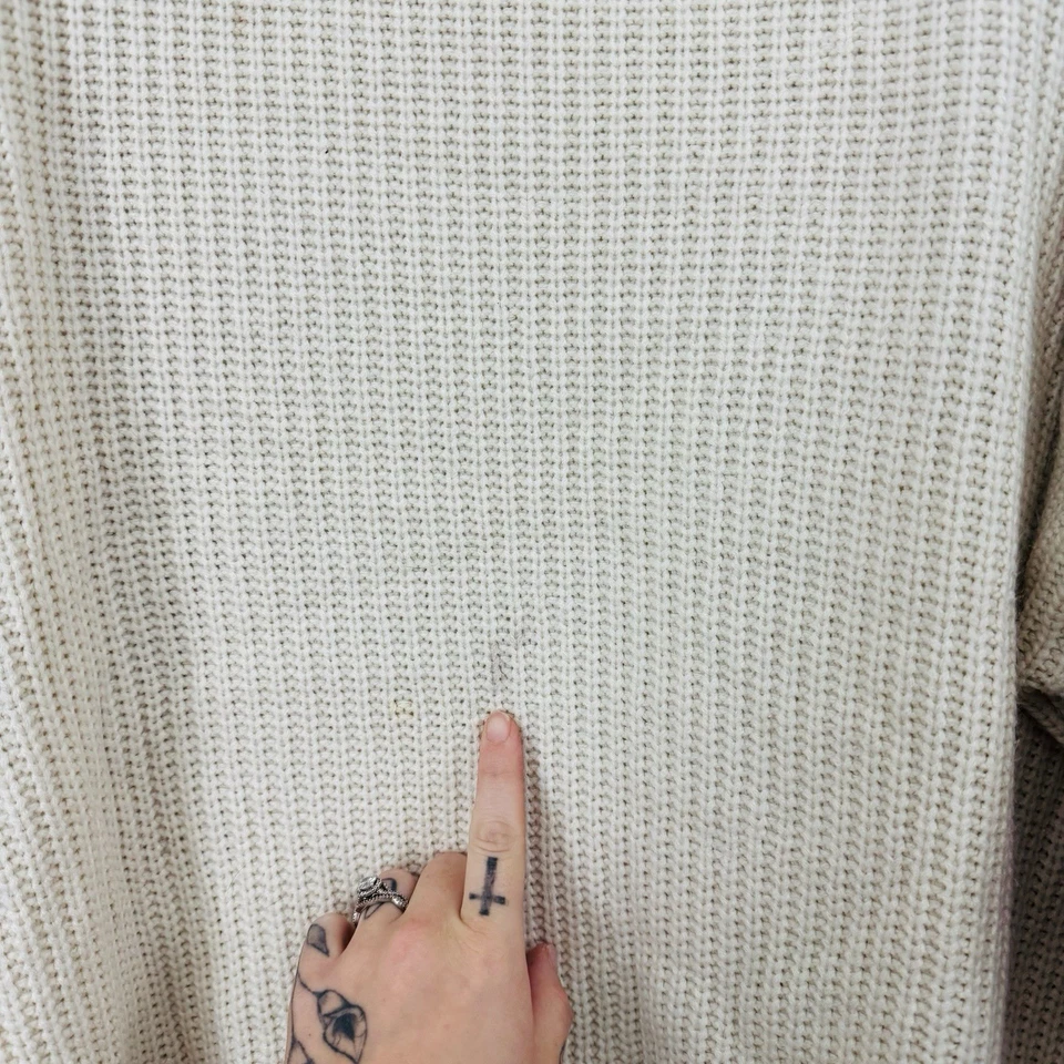 Sanctuary Cream And Red Striped Knit Pullover Sweater Women’s Size M - Image 2 of 4