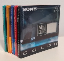 Brand New Sony 80 Minute Blank Recordable Mini Discs X 5 - Sealed, Unopened