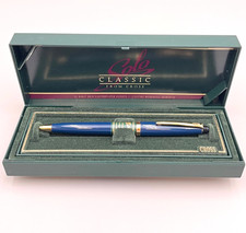 NEW - Cross Solo Blue  22K Gold Trim Pen 802-2 BLU - Discontinued Model