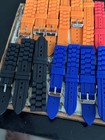 vintage watch strap lot of 22 Rubber different colors — photo 8