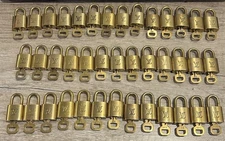Authentic Louis Vuitton Gold Lock and Key Padlock 300 302 306 307 312 314 319