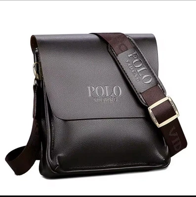 Polo Men Business Cross body Leather Bag Premium Quality UK Seller