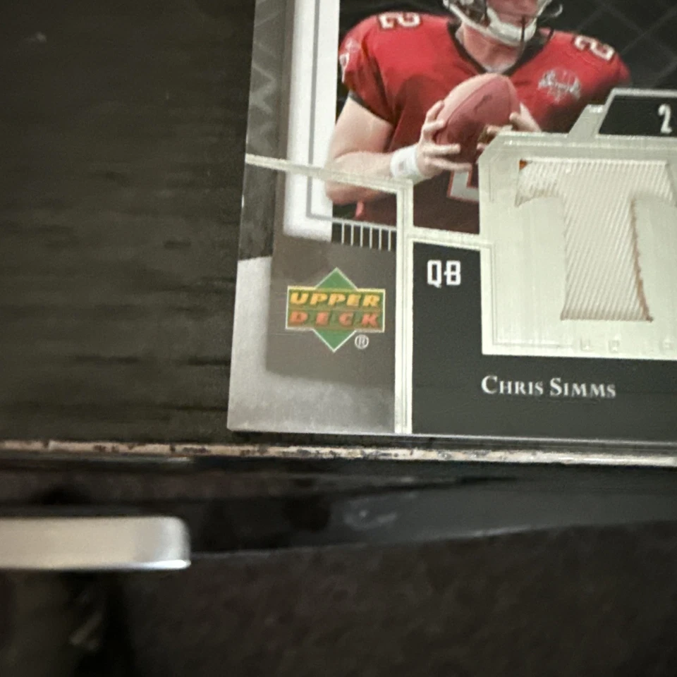 Parches raros de cubierta superior dobles Chris Simms Carnell Williams RP2-SW 22/50 Foto 3 de 4