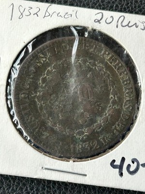 1832 R Brazil 80 Reis D Coin MP