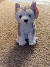 Ty Beanie Baby JUNEAU the Husky Dog 6 Inch Plush Stuffed Animal Toy