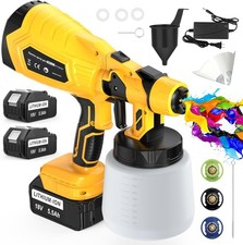 Cordless Paint Sprayer with Battery,2X5.5Ah 18V Battery,Electric Spray Paint Gun