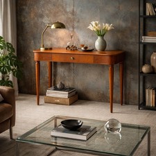 Consolle Vintage Design Impiallacciata Mogano Cassetto Anni 50 Originale