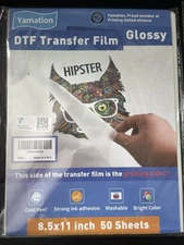 Yamation DTF Transfer Film Glossy: 8.5" X 11"Inch - 47 Sheets Paper Glossy NEW