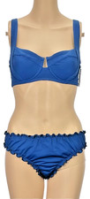 VICTORIA'S SECRET SWIM SUIT SET BIKINI TOP 36C RUCHED CHEEKY BOTTOM XL NWT
